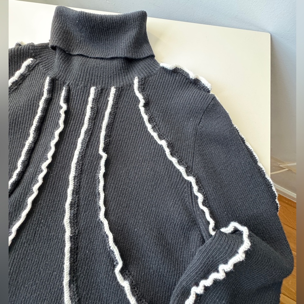 Sea New York "Elin" Ribbed Deconstructed Sweater -Size XL - Picture 9 of 16